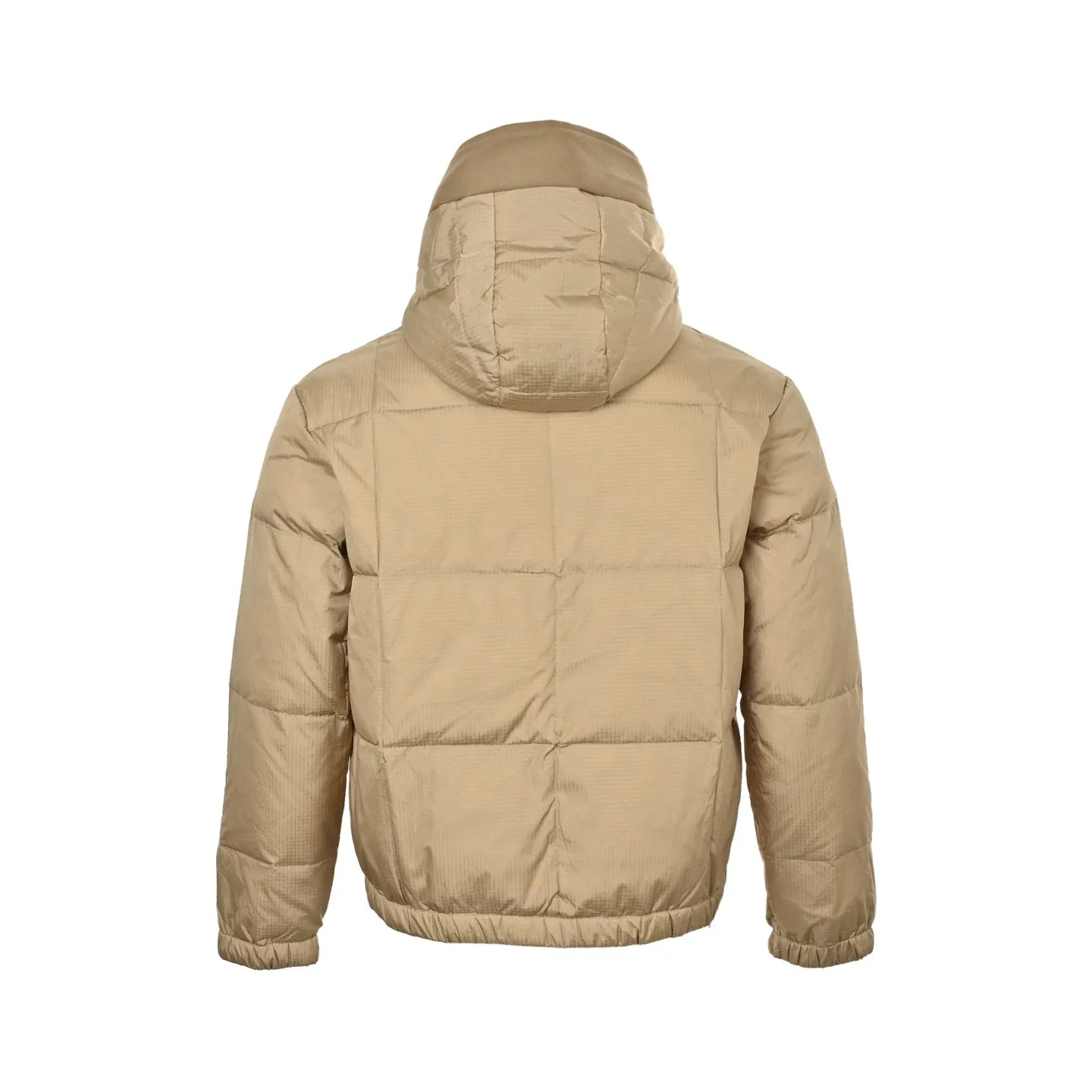 Louis Vuitton/Louis Vuitton embossed leather label fine plaid hooded down jacket
